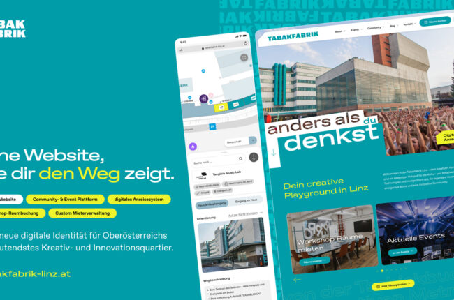 Tabakfabrik Linz: Die neue Community-Website, die auch den Weg kennt.