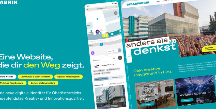Tabakfabrik Linz: Die neue Community-Website, die auch den Weg kennt.