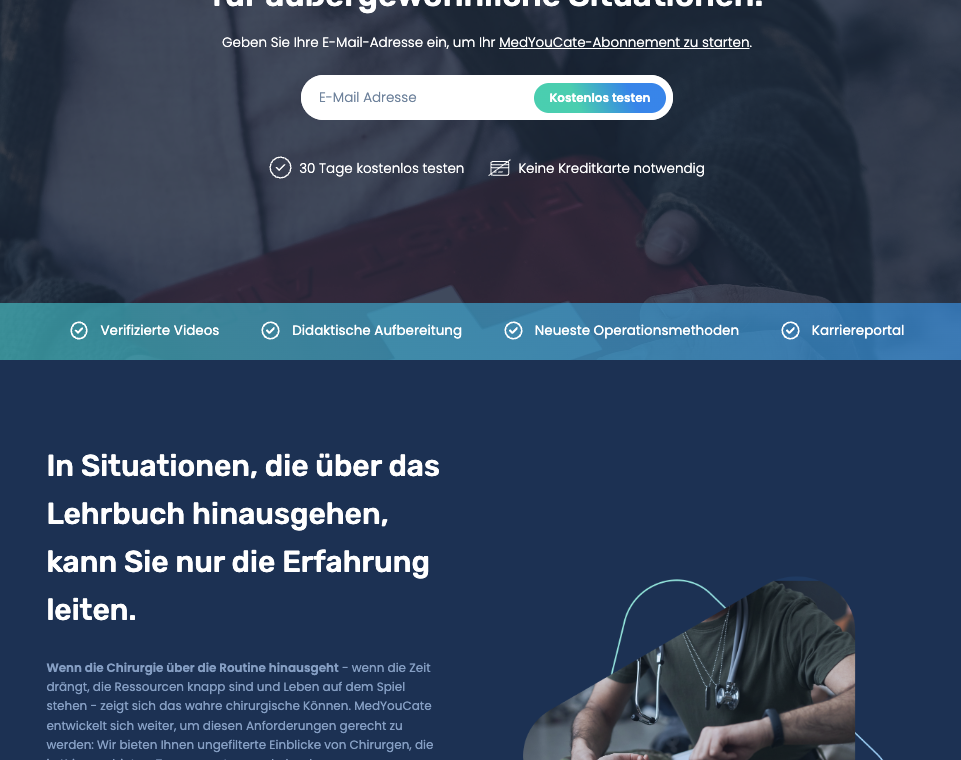 MedYouCate: Aus dem Kriegsgebiet in Operationssäle weltweit.