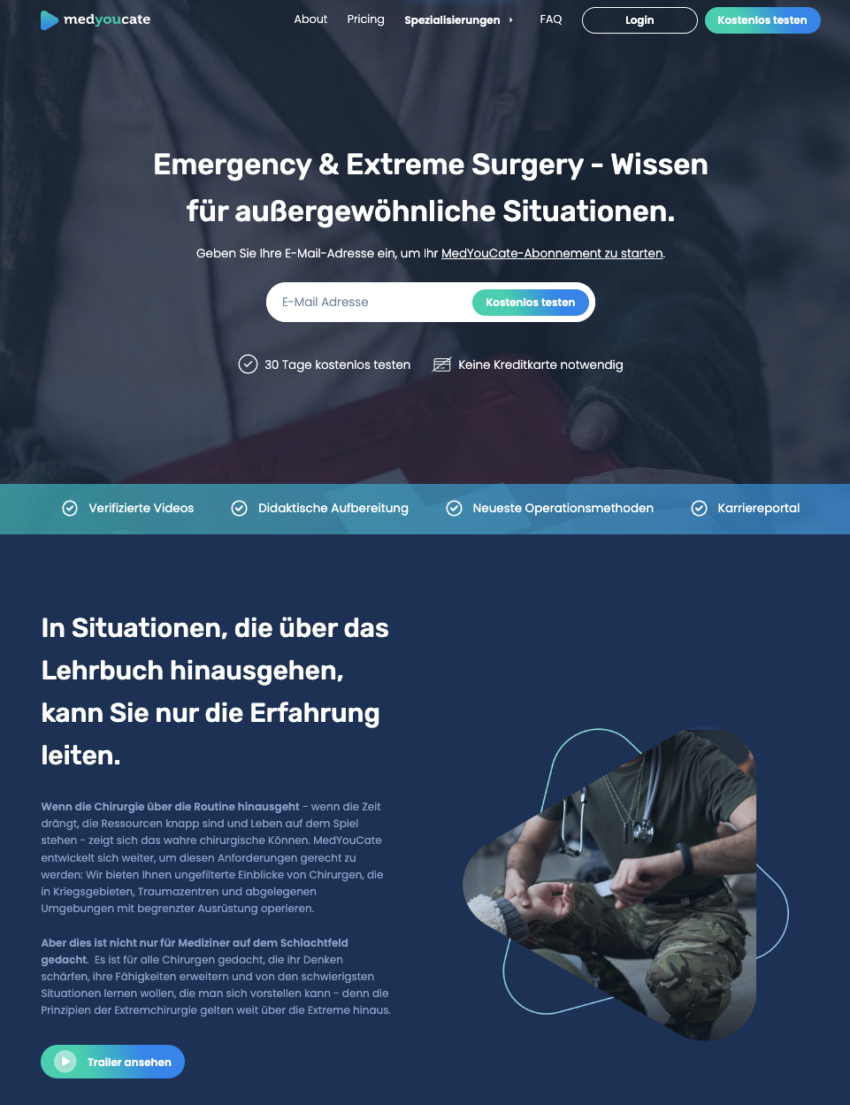 MedYouCate: Aus dem Kriegsgebiet in Operationssäle weltweit.