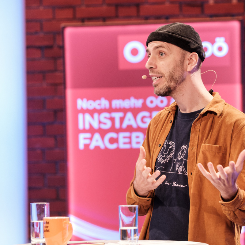 Bernhard Schimpelsberger beim Denkfrühstück im ORF Studio