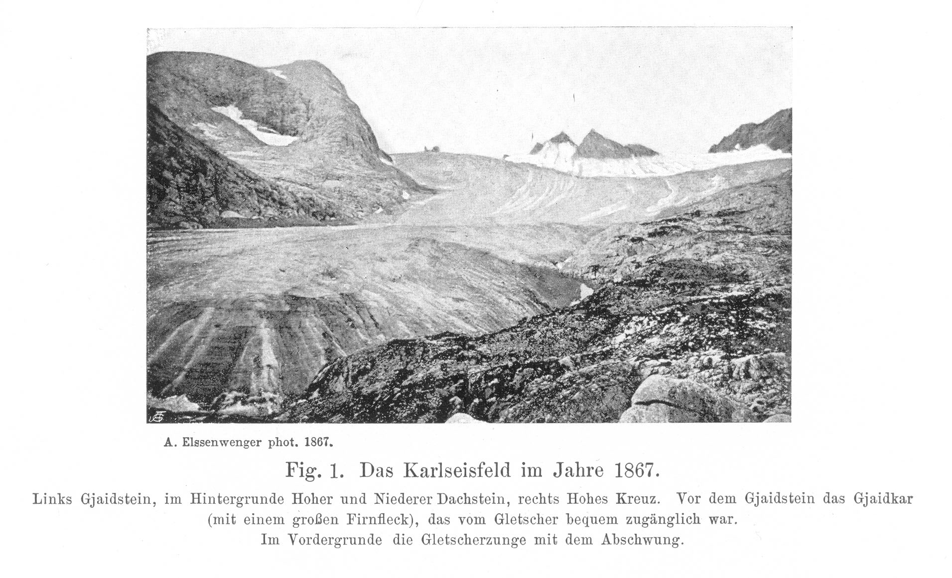 Historisches Bild Dachstein Eisfeld
