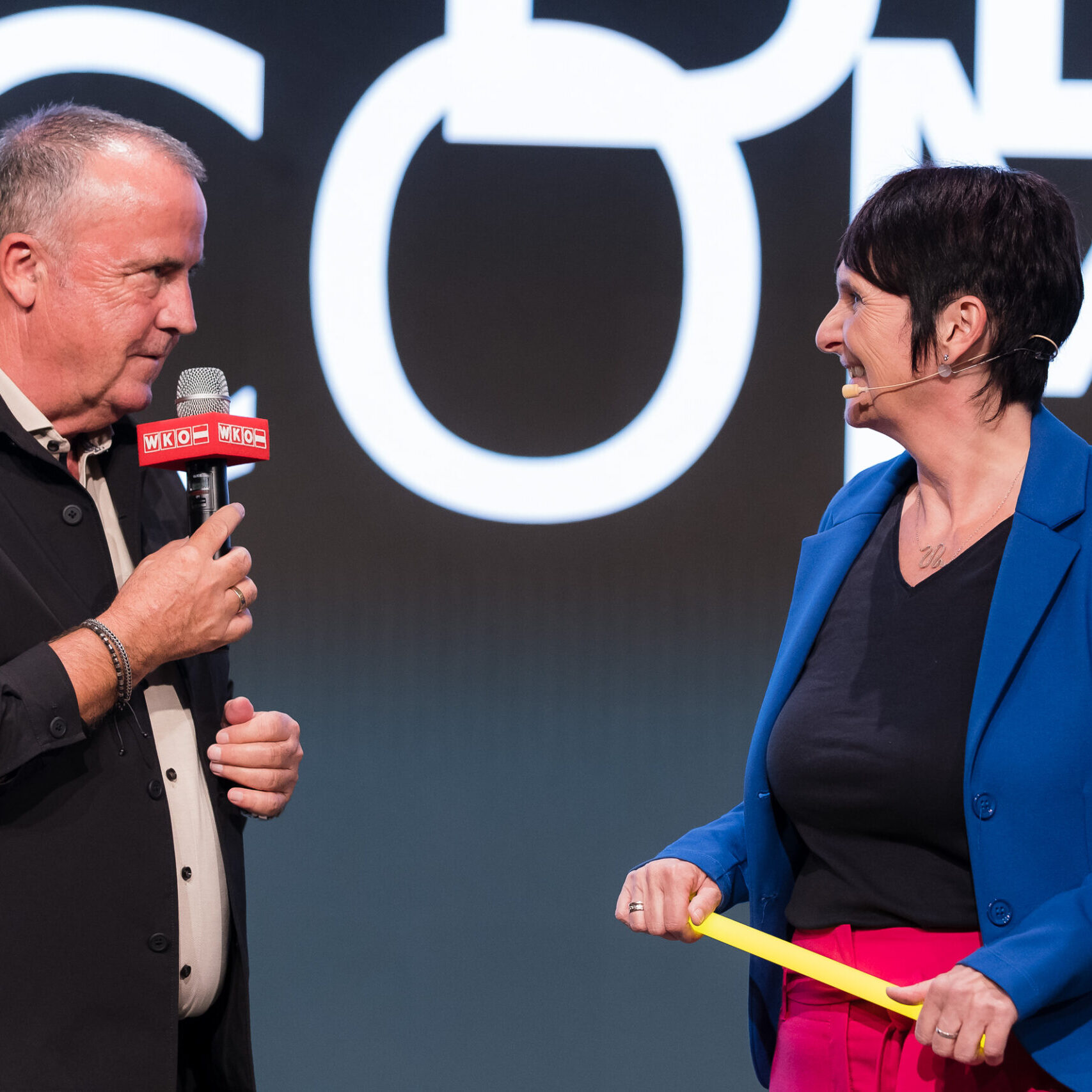 Christoph Schumacher und Ulrike Stahl beim Interview